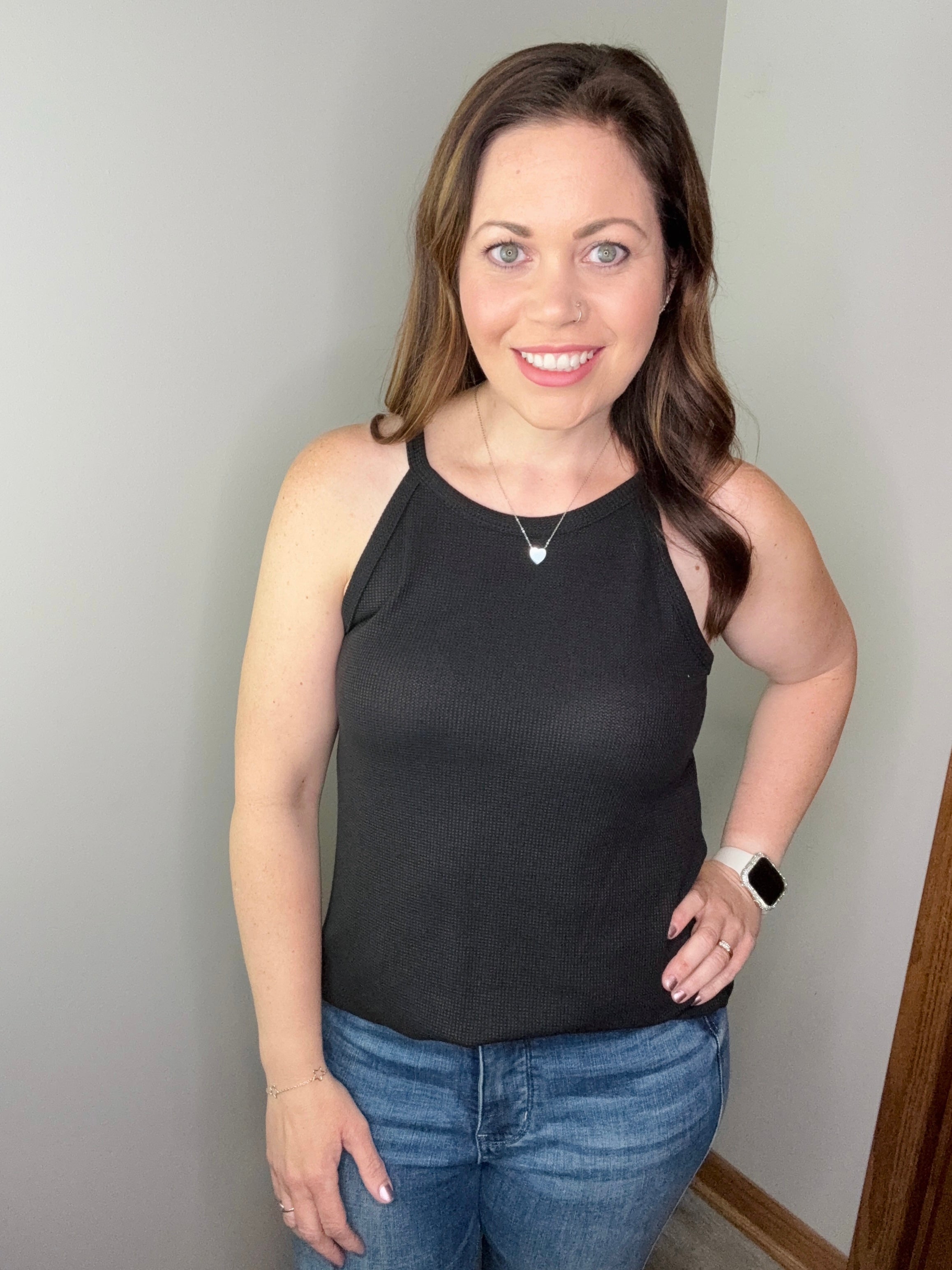 Black Surprised Tank FINAL SALE