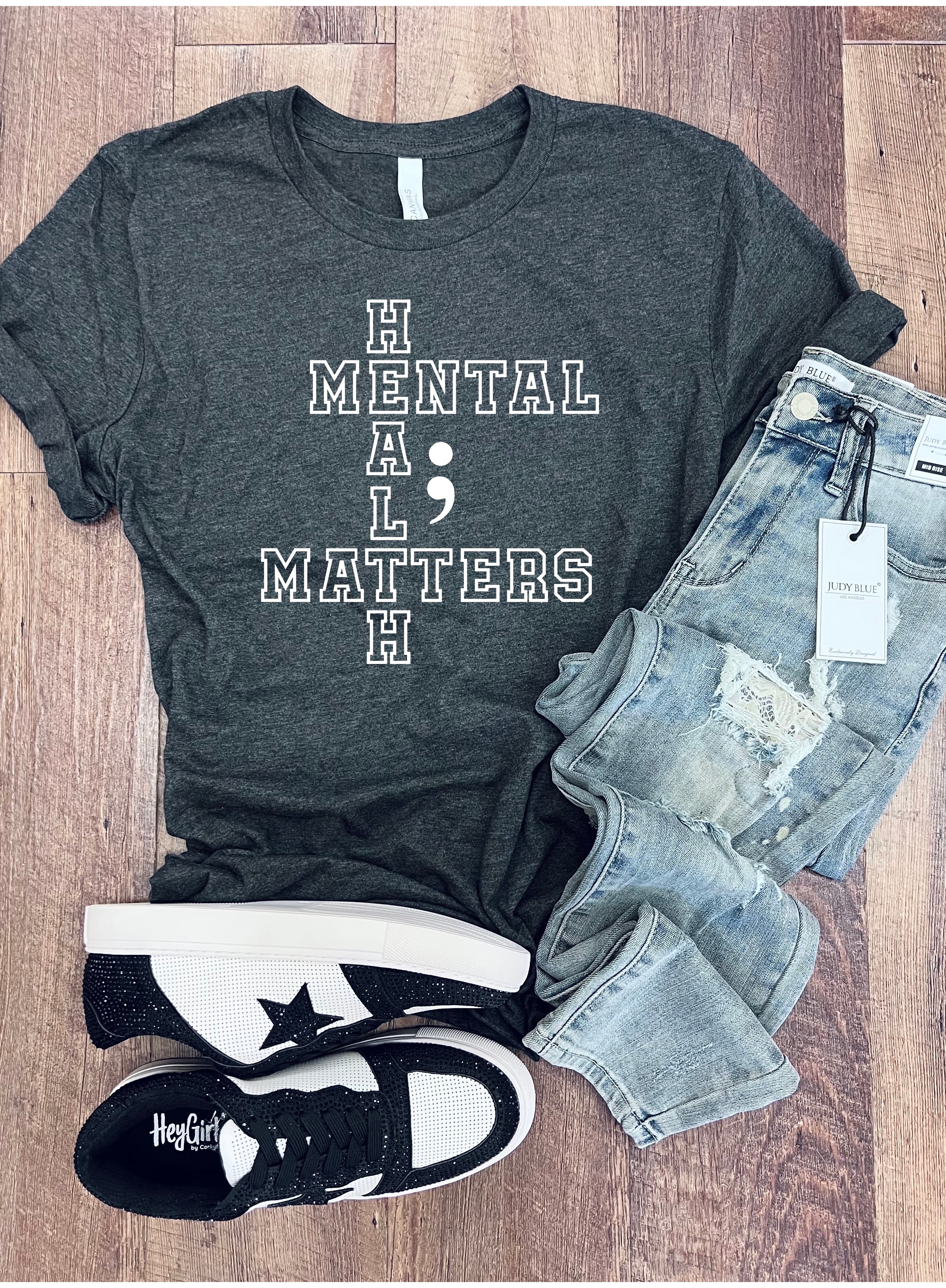 Mental Health Matters Tee in Dark Gray