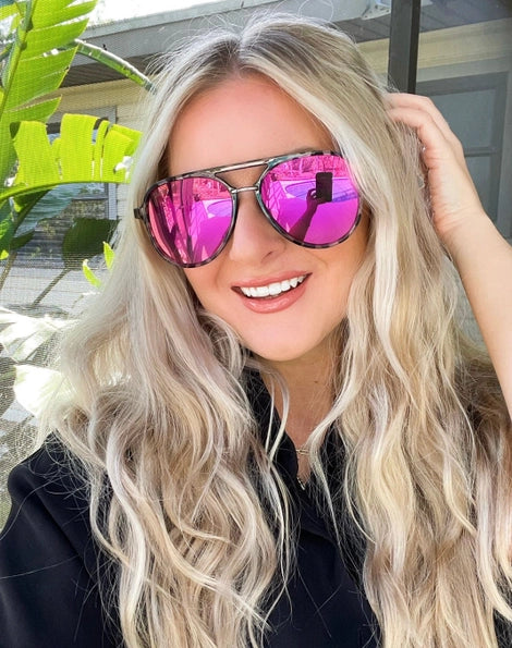 Hot Pink Earhart Sunglasses by DAX