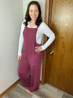 Load image into Gallery viewer, Cora Overalls Burgundy
