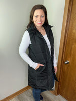 Load image into Gallery viewer, Harlow Long Vest (Olive &amp; Black)
