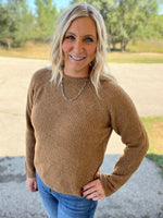 Load image into Gallery viewer, Cozy Destination Sweater In Pale Brown
