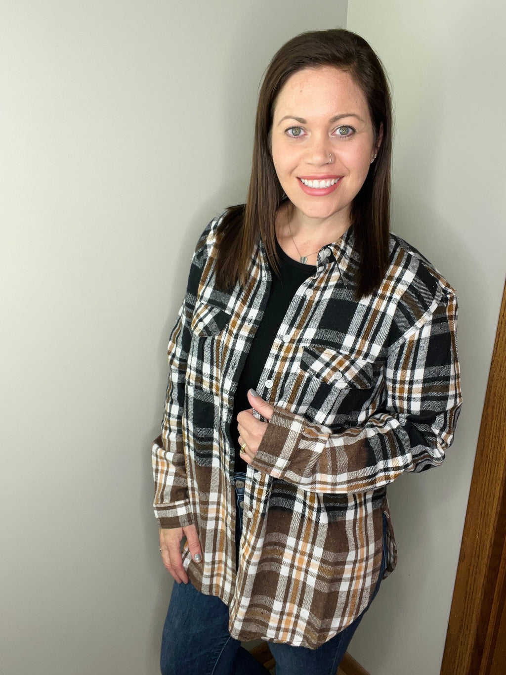 Pair This Flannel In Black/Camel