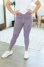 Load image into Gallery viewer, Athleisure Leggings - Purple Camo
