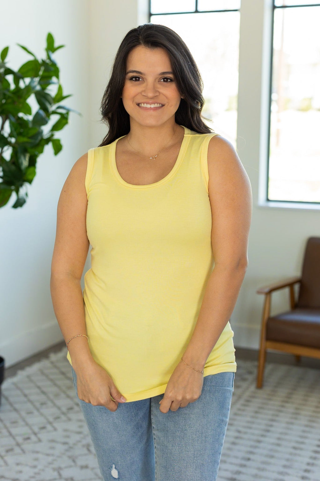 **Ava Tank- Yellow  FINAL SALE