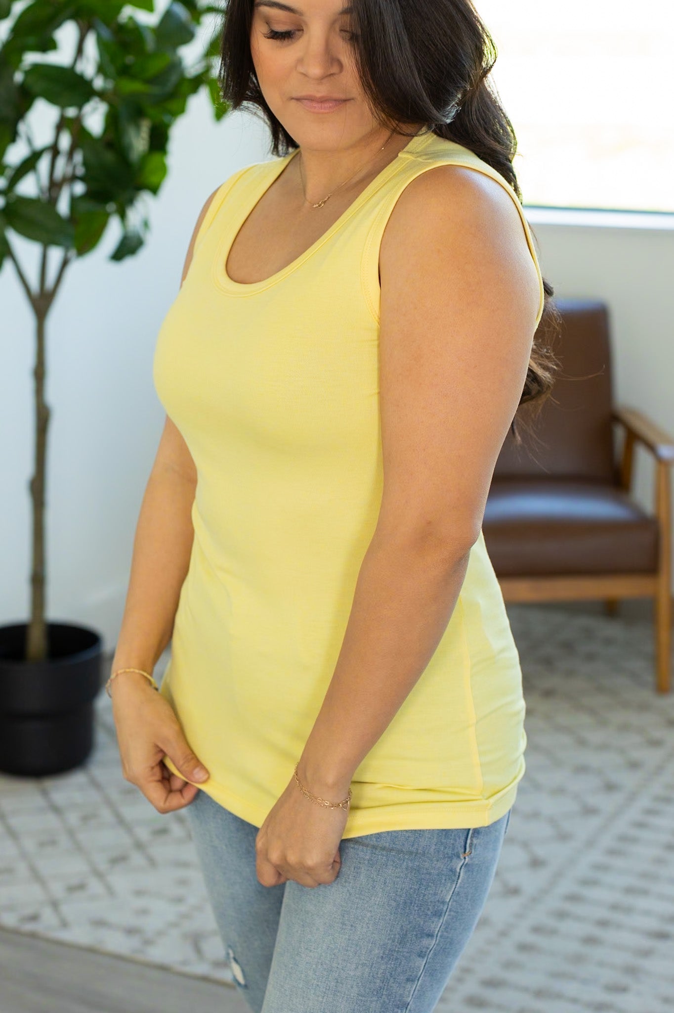 **Ava Tank- Yellow  FINAL SALE