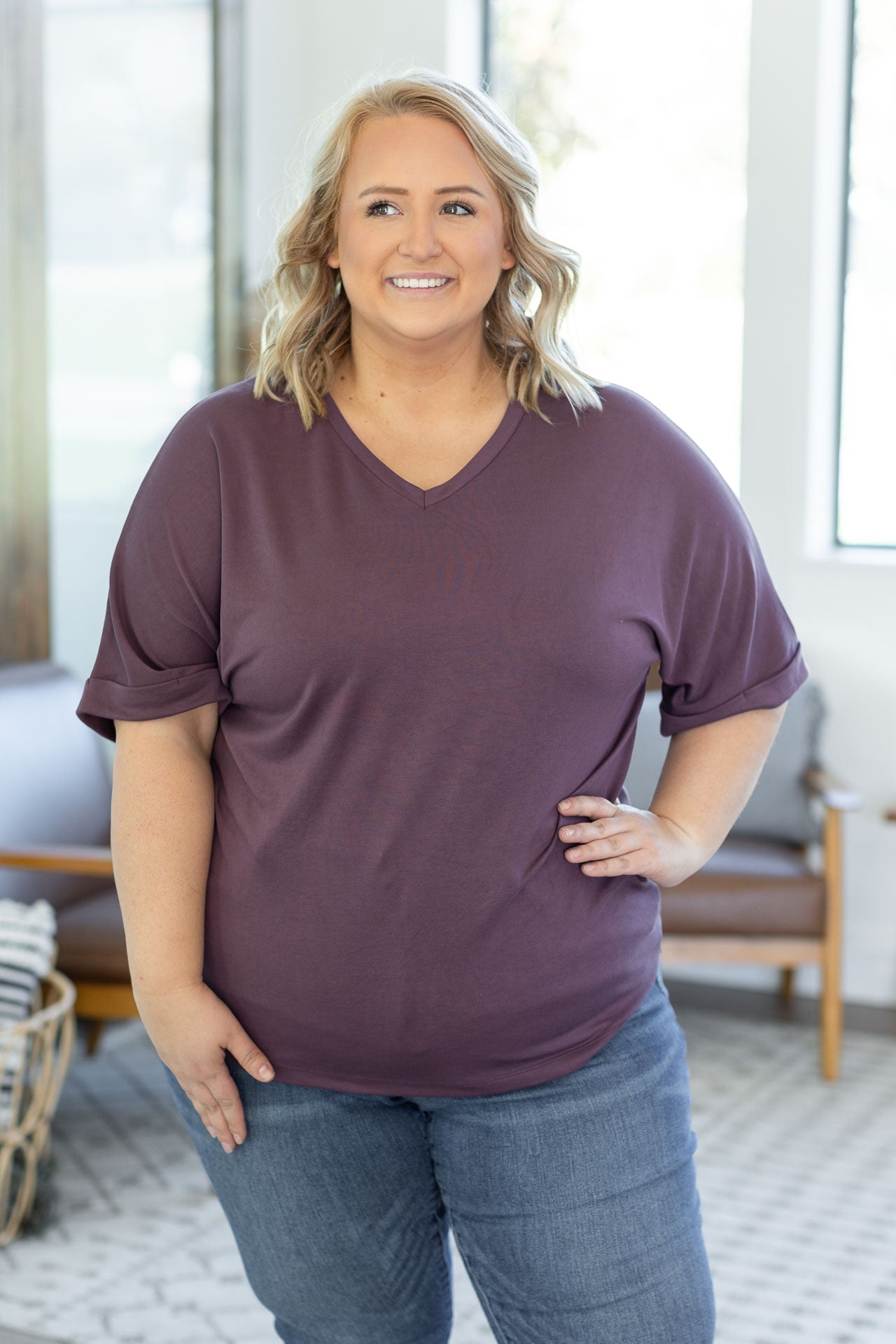 Selene Relaxed Top - Amethyst