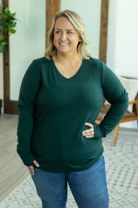 Leah Long Sleeve Top - Evergreen