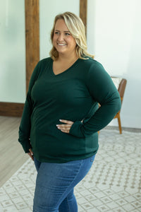 Leah Long Sleeve Top - Evergreen