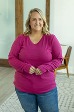 Load image into Gallery viewer, Leah Long Sleeve Top - Magenta
