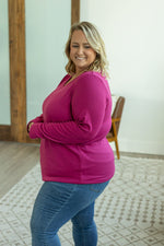 Load image into Gallery viewer, Leah Long Sleeve Top - Magenta
