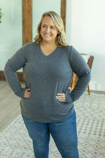 Load image into Gallery viewer, Leah Long Sleeve Top - Charcoal
