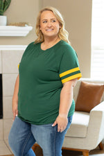 Load image into Gallery viewer, Kylie Tee - Green Bay Green and Yellow
