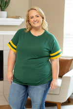 Load image into Gallery viewer, Kylie Tee - Green Bay Green and Yellow
