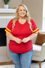 Load image into Gallery viewer, Kylie Tee - Kansas City Red and Yellow
