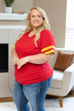 Load image into Gallery viewer, Kylie Tee - Kansas City Red and Yellow
