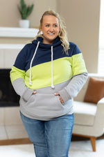 Load image into Gallery viewer, Lizzie Women&#39;s Hoodie | Seattle Navy, Lime, Grey
