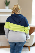 Load image into Gallery viewer, Lizzie Women&#39;s Hoodie | Seattle Navy, Lime, Grey
