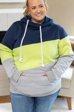 Load image into Gallery viewer, Lizzie Women&#39;s Hoodie | Seattle Navy, Lime, Grey
