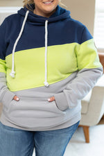 Load image into Gallery viewer, Lizzie Women&#39;s Hoodie | Seattle Navy, Lime, Grey
