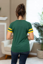 Load image into Gallery viewer, Kylie Tee - Green Bay Green and Yellow
