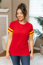 Load image into Gallery viewer, Kylie Tee - Kansas City Red and Yellow
