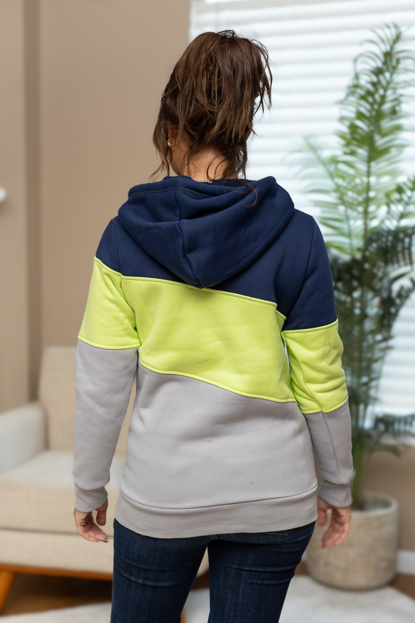 Lizzie Women's Hoodie | Seattle Navy, Lime, Grey