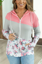 Load image into Gallery viewer, **Classic Colorblock FullZip - Pink Floral
