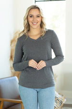 Load image into Gallery viewer, Leah Long Sleeve Top - Charcoal
