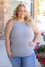 Load image into Gallery viewer, Tara Ribbed Tank - Grey
