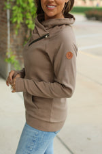 Load image into Gallery viewer, Classic Zoey ZipCowl Sweatshirt - Mocha
