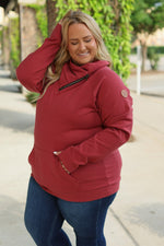 Load image into Gallery viewer, Classic Zoey ZipCowl Sweatshirt - Brick
