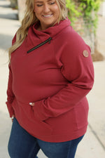 Load image into Gallery viewer, Classic Zoey ZipCowl Sweatshirt - Brick
