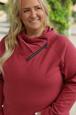 Load image into Gallery viewer, Classic Zoey ZipCowl Sweatshirt - Brick
