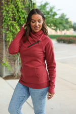 Load image into Gallery viewer, Classic Zoey ZipCowl Sweatshirt - Brick
