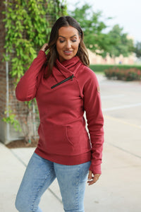 Classic Zoey ZipCowl Sweatshirt - Brick