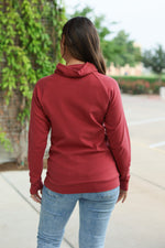 Load image into Gallery viewer, Classic Zoey ZipCowl Sweatshirt - Brick
