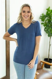 Sophie Pocket Tee - Blue