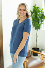 Load image into Gallery viewer, Sophie Pocket Tee - Blue
