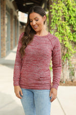 Load image into Gallery viewer, Hannah Pocket Pullover - Red
