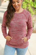 Load image into Gallery viewer, Hannah Pocket Pullover - Red
