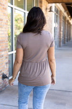 Load image into Gallery viewer, Sarah Ruffle Short Sleeve - Mocha
