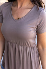 Load image into Gallery viewer, Sarah Ruffle Short Sleeve - Mocha
