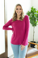 Load image into Gallery viewer, Leah Long Sleeve Top - Magenta
