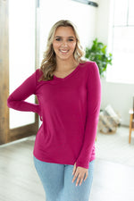 Load image into Gallery viewer, Leah Long Sleeve Top - Magenta
