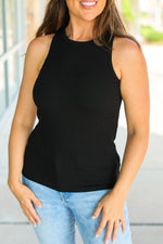 Load image into Gallery viewer, **Tara Ribbed Tank - Black
