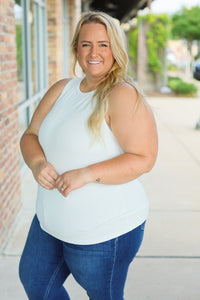 Tara Ribbed Tank - White