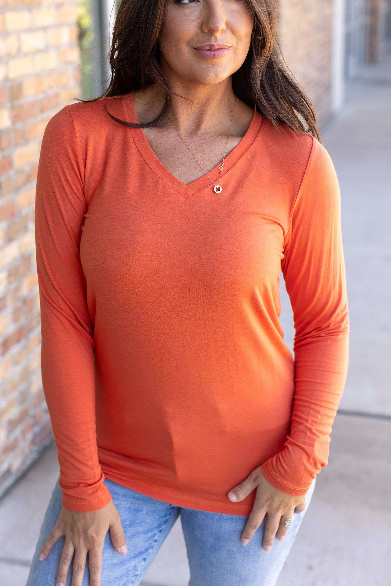 Larissa Long Sleeve - Pumpkin