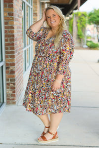 Taylor Dress - Mocha Floral