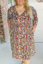 Load image into Gallery viewer, Taylor Dress - Mocha Floral
